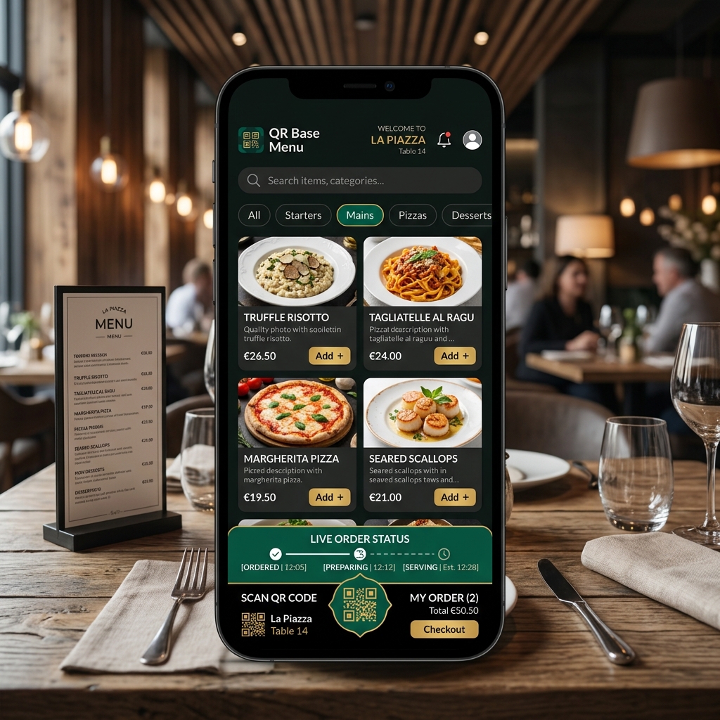 QR Base Menu System preview